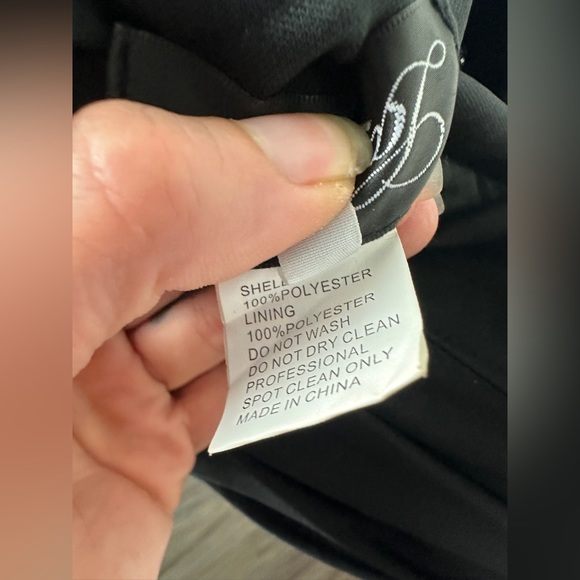 La Femme Black Ruched Jersey Column Gown Size 16 NWT - Picture 13 of 16